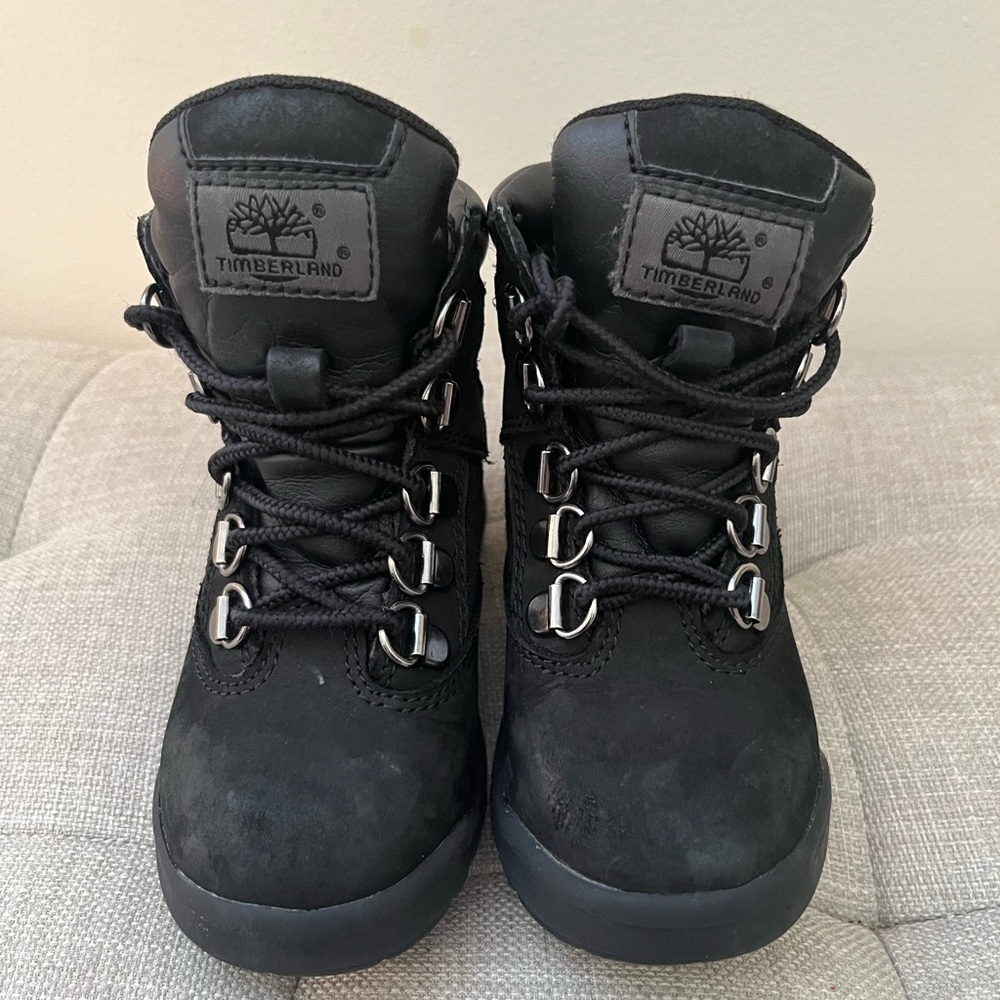 Timberland Kids Black Lace-Up Boots